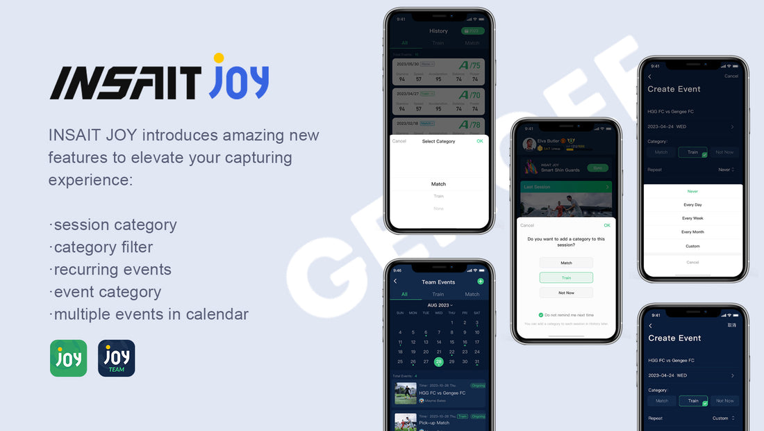 New app features of INSAIT JOY football tracker 