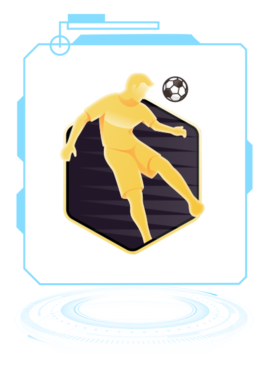 INSAIT JOY in-app achievements and digitalized football records, featuring the Air Dominance badge for tracked heading skills.