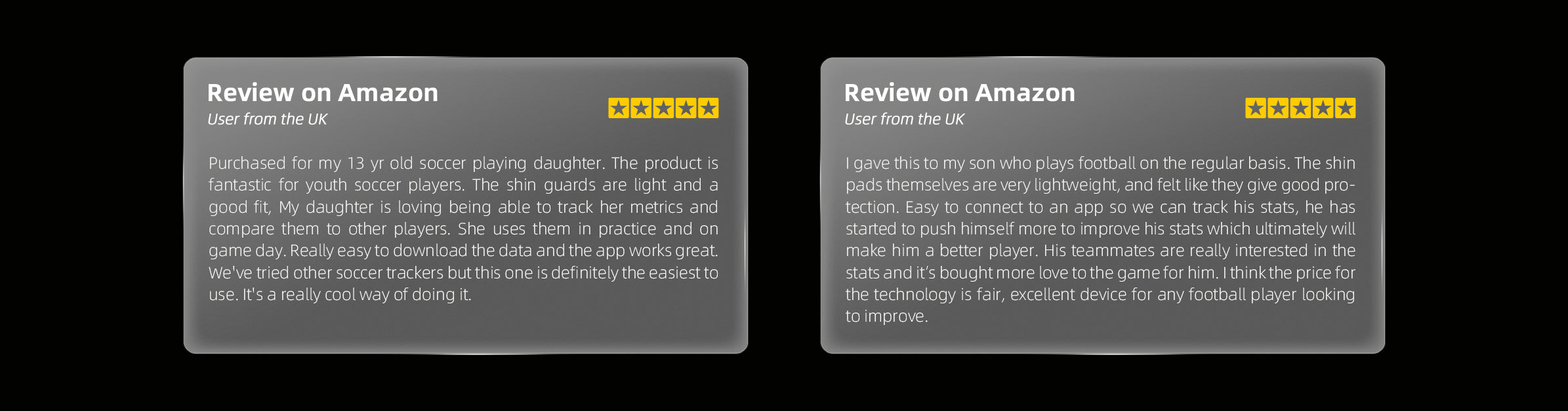 Positive testimonials from soccer parents worldwide on the benefits and fun of training with INSAIT JOY smart technology.