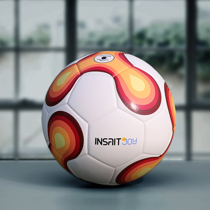 Static view of an INSAIT JOY Smart Football placed on a table